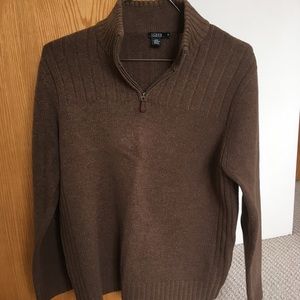 J. Crew. Men’s Lambswool Half-zip Sweater. M